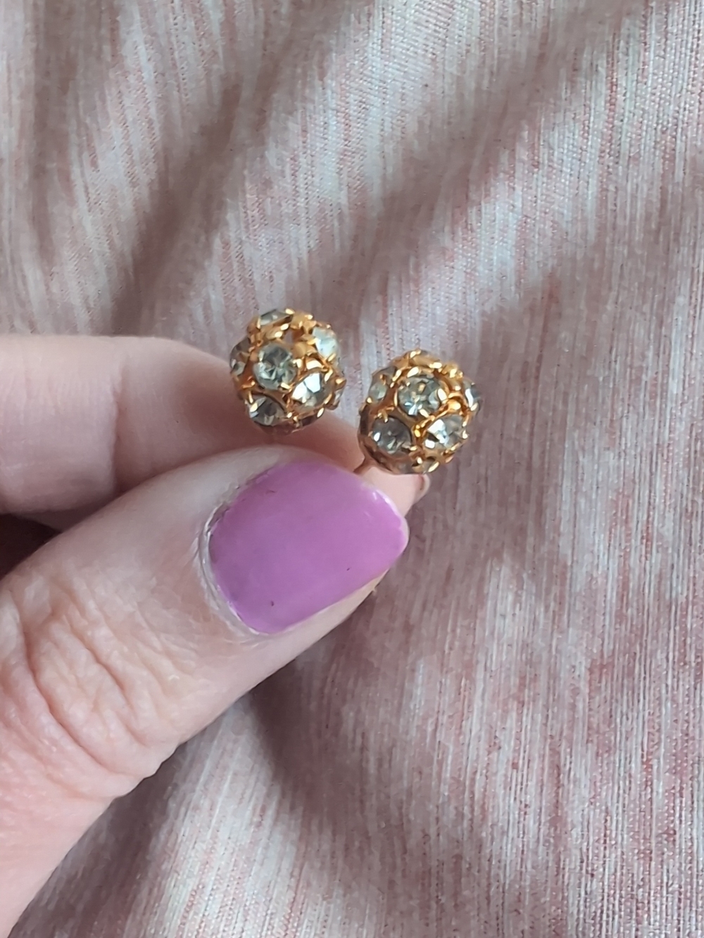 Gold Crystal Cluster Stud Earrings - Women Jewelry